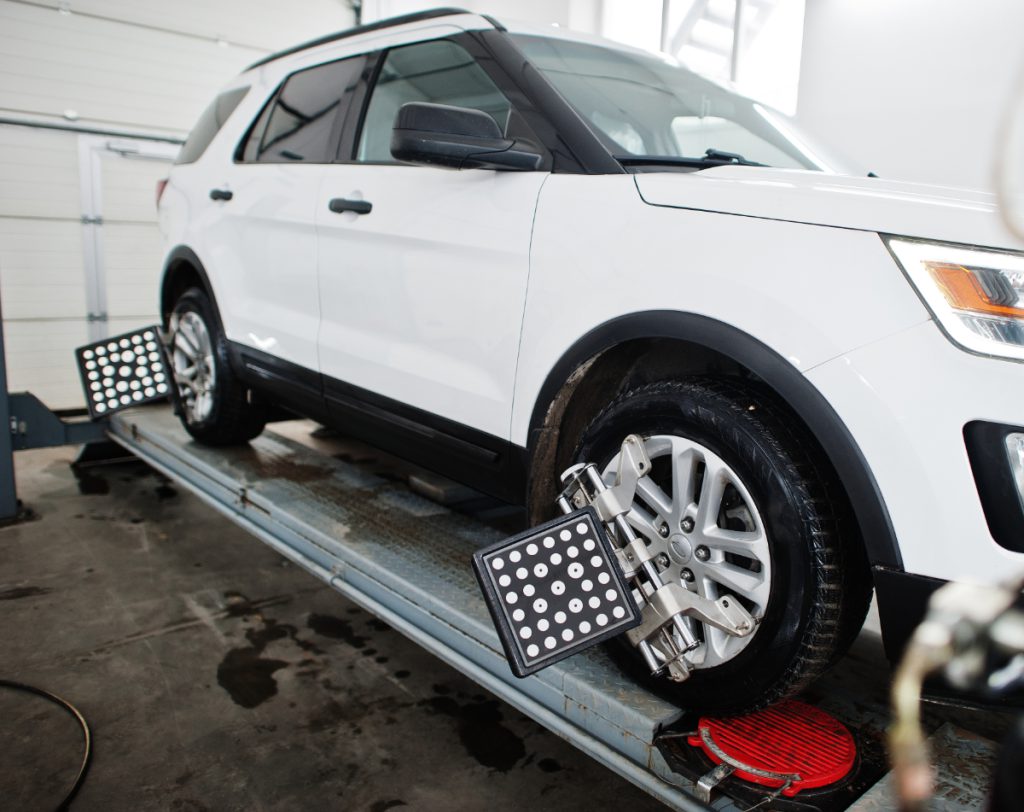 A vehicle having its wheels check - Wheel Alignment Ely